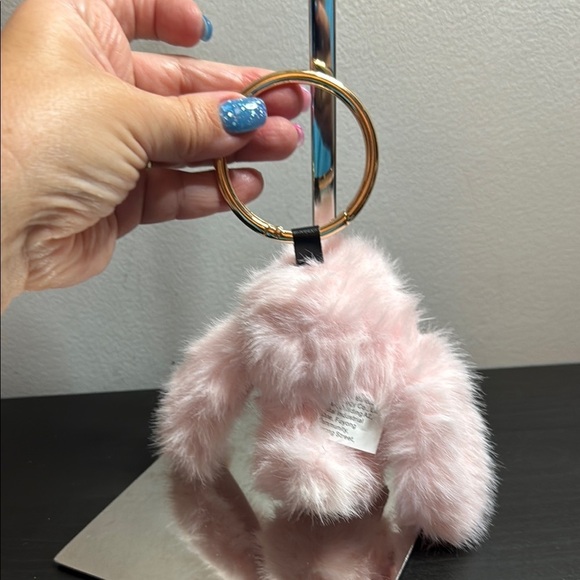 Pink Fluffy Keychain Accessory - Picture 3 of 4